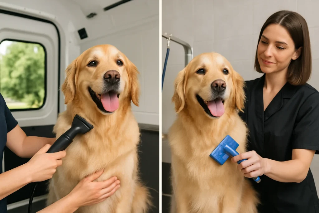 Mobile grooming vs traditional grooming for pets